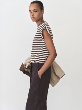 Mango Brown short-sleeved t-shirt NWT